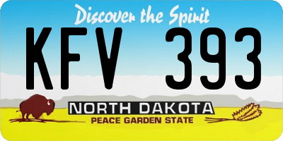 ND license plate KFV393