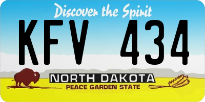 ND license plate KFV434