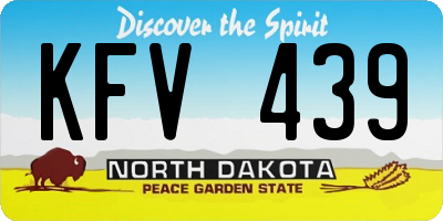 ND license plate KFV439