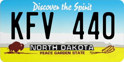 ND license plate KFV440