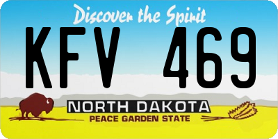 ND license plate KFV469