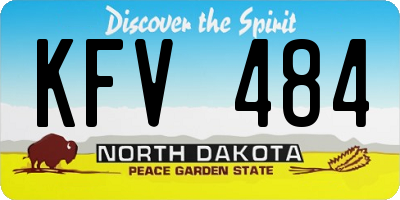 ND license plate KFV484