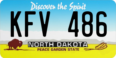 ND license plate KFV486