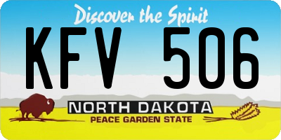 ND license plate KFV506
