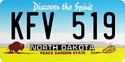 ND license plate KFV519