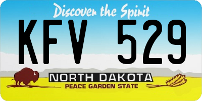 ND license plate KFV529