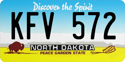 ND license plate KFV572