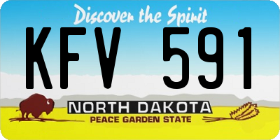 ND license plate KFV591