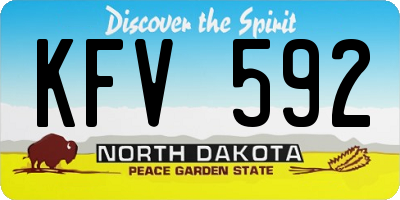 ND license plate KFV592