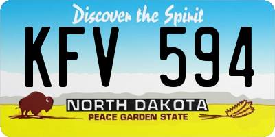 ND license plate KFV594