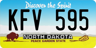 ND license plate KFV595