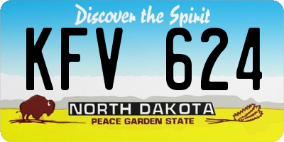 ND license plate KFV624