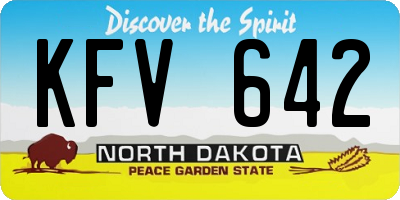 ND license plate KFV642