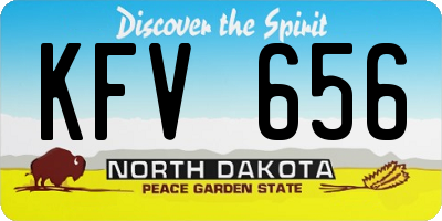 ND license plate KFV656
