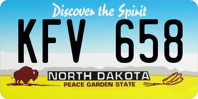 ND license plate KFV658