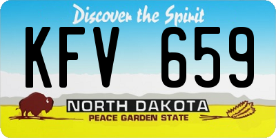 ND license plate KFV659
