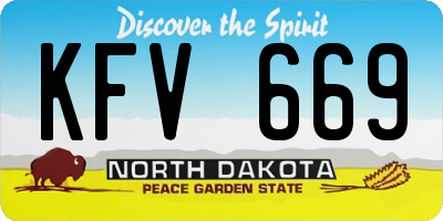 ND license plate KFV669