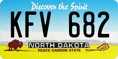 ND license plate KFV682