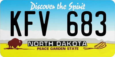 ND license plate KFV683