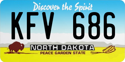 ND license plate KFV686