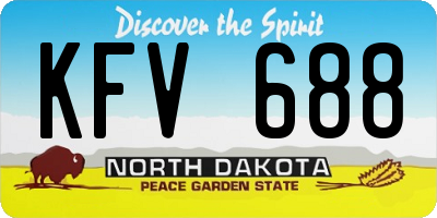 ND license plate KFV688