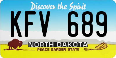 ND license plate KFV689