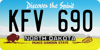 ND license plate KFV690