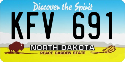 ND license plate KFV691