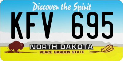 ND license plate KFV695