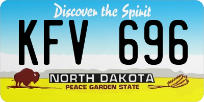 ND license plate KFV696