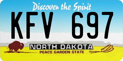 ND license plate KFV697