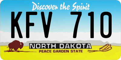 ND license plate KFV710