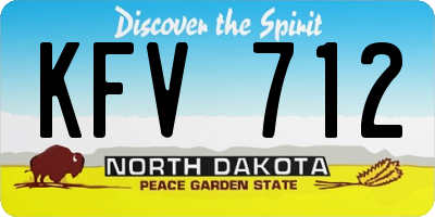 ND license plate KFV712