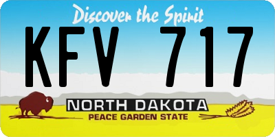 ND license plate KFV717