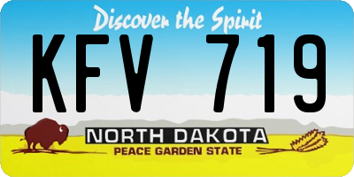 ND license plate KFV719
