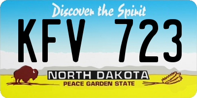 ND license plate KFV723