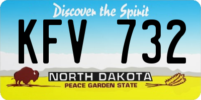 ND license plate KFV732