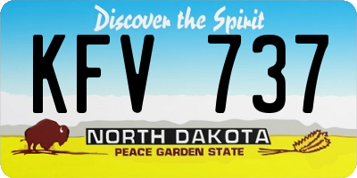 ND license plate KFV737
