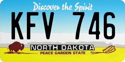 ND license plate KFV746