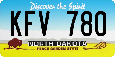 ND license plate KFV780