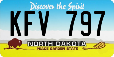 ND license plate KFV797
