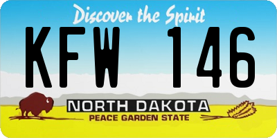 ND license plate KFW146