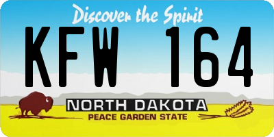 ND license plate KFW164
