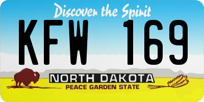 ND license plate KFW169