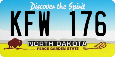 ND license plate KFW176