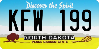 ND license plate KFW199