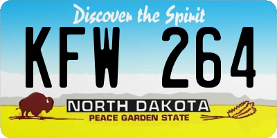 ND license plate KFW264
