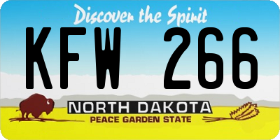 ND license plate KFW266