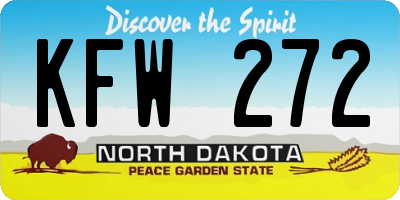 ND license plate KFW272