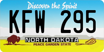 ND license plate KFW295